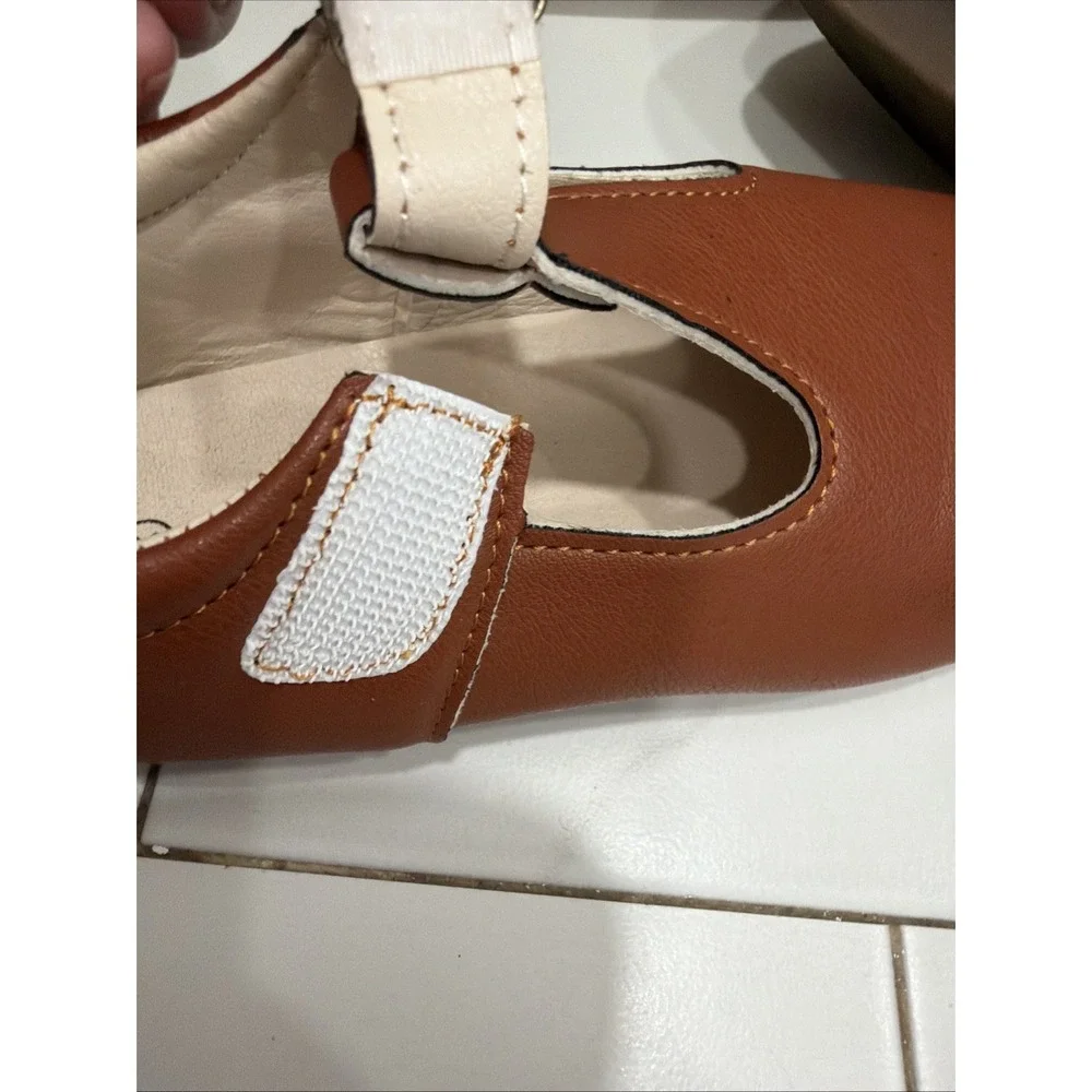 Meckior Shoes Girls Size 12.5 Mary Jane  Vegan Leather Toddler Kids Hook/Loop‎